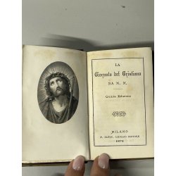 ANTICO LIBRO di PREGHIERE del CRISTIANO tascabile 1872 miniatura MADONNA BAMBINO