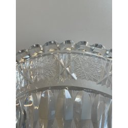 GRANDE COPPA CENTROTAVOLA CRISTALLO BOEMIA MOLATO BOWL CUP ø 25 x 28 cm/h 1960
