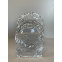 GRANDE COPPA CENTROTAVOLA CRISTALLO BOEMIA MOLATO BOWL CUP ø 25 x 28 cm/h 1960