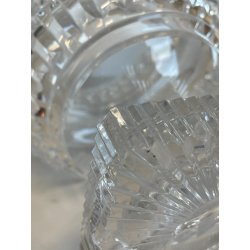 GRANDE COPPA CENTROTAVOLA CRISTALLO BOEMIA MOLATO BOWL CUP ø 25 x 28 cm/h 1960