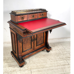 ANTICO SCRITTOIO UMBERTINO EBANIZZATO BRONZO FRATELLI ANDREONI MILANO 1800