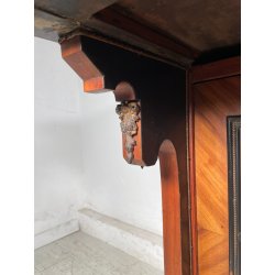 ANTICO SCRITTOIO UMBERTINO EBANIZZATO BRONZO FRATELLI ANDREONI MILANO 1800