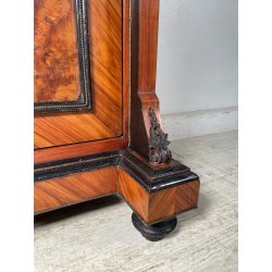 ANTICO SCRITTOIO UMBERTINO EBANIZZATO BRONZO FRATELLI ANDREONI MILANO 1800