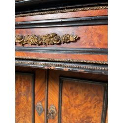 ANTICO SCRITTOIO UMBERTINO EBANIZZATO BRONZO FRATELLI ANDREONI MILANO 1800