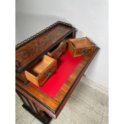 ANTICO SCRITTOIO UMBERTINO EBANIZZATO BRONZO FRATELLI ANDREONI MILANO 1800