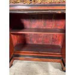 ANTICO SCRITTOIO UMBERTINO EBANIZZATO BRONZO FRATELLI ANDREONI MILANO 1800