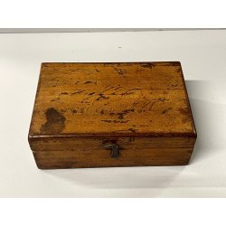 ANTICO SET PESI per BILANCIA FARMACIA scatola LEGNO strumento precisione scienza