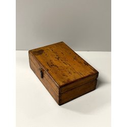 ANTICO SET PESI per BILANCIA FARMACIA scatola LEGNO strumento precisione scienza