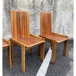 SET 6 SEDIE PRANZO DESIGN ANNI 80 ATT Mario Marenco LEGNO FRASSINO CHAIR VINTAGE
