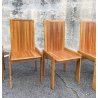 SET 6 SEDIE PRANZO DESIGN ANNI 80 ATT Mario Marenco LEGNO FRASSINO CHAIR VINTAGE