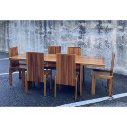 SET 6 SEDIE PRANZO DESIGN ANNI 80 ATT Mario Marenco LEGNO FRASSINO CHAIR VINTAGE