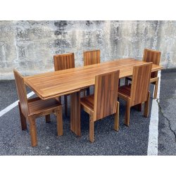 SET 6 SEDIE PRANZO DESIGN ANNI 80 ATT Mario Marenco LEGNO FRASSINO CHAIR VINTAGE