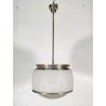 LAMPADARIO SOSPENSIONE DESIGN Sergio Mazza Kappa VETRO ACCIAIO CROMATO ANNI 60