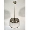 LAMPADARIO SOSPENSIONE DESIGN Sergio Mazza Kappa VETRO ACCIAIO CROMATO ANNI 60