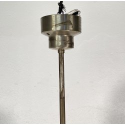 LAMPADARIO SOSPENSIONE DESIGN Sergio Mazza Kappa VETRO ACCIAIO CROMATO ANNI 60