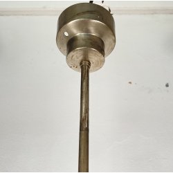 LAMPADARIO SOSPENSIONE DESIGN Sergio Mazza Kappa VETRO ACCIAIO CROMATO ANNI 60