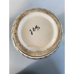 ANTICO VASO ALBARELLO MAIOLICA Levantino SAVONA DECORO FIGURE PAESAGGIO 23,5 cm