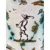 ANTICO VASO ALBARELLO MAIOLICA Levantino SAVONA DECORO FIGURE PAESAGGIO 23,5 cm