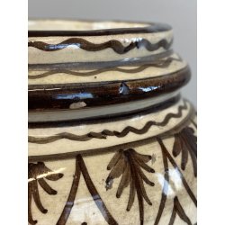 ANTICO VASO ALBARELLO MAIOLICA Levantino SAVONA DECORO FIGURE PAESAGGIO 23,5 cm