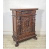ANTICA CREDENZA BAROCCO 1800 LEGNO NOCE ABETE INTAGLIATO ZAMPE SECRETAIRE