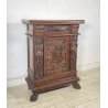 ANTICA CREDENZA BAROCCO 1800 LEGNO NOCE ABETE INTAGLIATO ZAMPE SECRETAIRE