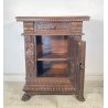 ANTICA CREDENZA BAROCCO 1800 LEGNO NOCE ABETE INTAGLIATO ZAMPE SECRETAIRE