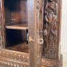 ANTICA CREDENZA BAROCCO 1800 LEGNO NOCE ABETE INTAGLIATO ZAMPE SECRETAIRE