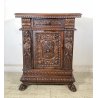 ANTICA CREDENZA BAROCCO 1800 LEGNO NOCE ABETE INTAGLIATO ZAMPE SECRETAIRE