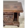 ANTICA CREDENZA BAROCCO 1800 LEGNO NOCE ABETE INTAGLIATO ZAMPE SECRETAIRE
