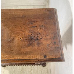 ANTICA CREDENZA BAROCCO 1800 LEGNO NOCE ABETE INTAGLIATO ZAMPE SECRETAIRE