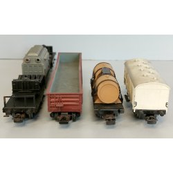 Lotto 7pz VAGONE CARROZZA CARRO MERCI TRENINO Marklin Lima MODELLINO scala H0