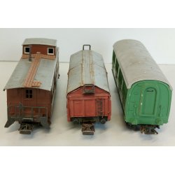 Lotto 7pz VAGONE CARROZZA CARRO MERCI TRENINO Marklin Lima MODELLINO scala H0