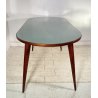 TAVOLO PRANZO DESIGN ANNI 60 ATTR Ico Parisi LEGNO VETRO TABLE VINTAGE