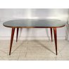 TAVOLO PRANZO DESIGN ANNI 60 ATTR Ico Parisi LEGNO VETRO TABLE VINTAGE