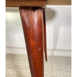 TAVOLO PRANZO DESIGN ANNI 60 ATTR Ico Parisi LEGNO VETRO TABLE VINTAGE