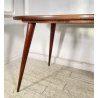 TAVOLO PRANZO DESIGN ANNI 60 ATTR Ico Parisi LEGNO VETRO TABLE VINTAGE
