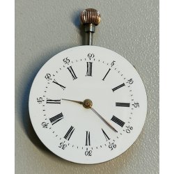 MOVIMENTO ANTICO OROLOGIO TASCA epoca '900 OLD POCKET WATCH dial ø 29 REMONTOIR