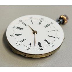 MOVIMENTO ANTICO OROLOGIO TASCA epoca '900 OLD POCKET WATCH dial ø 29 REMONTOIR