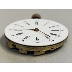 MOVIMENTO ANTICO OROLOGIO TASCA epoca '900 OLD POCKET WATCH dial ø 29 REMONTOIR