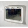 SPECCHIO DESIGN PARETE BAGNO CERAMICA BIANCA 3 LUCI VETRO ANNI 70 MIRROR SPECCHI