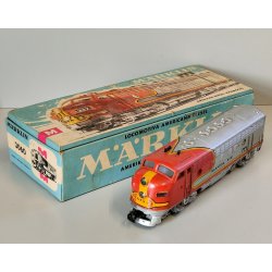 TRENINO Marklin LOCOMOTIVA DIESEL Santa Fe 337 Vagoni 2 Cargo scala H0 CONVOGLIO