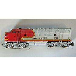 TRENINO Marklin LOCOMOTIVA DIESEL Santa Fe 337 Vagoni 2 Cargo scala H0 CONVOGLIO