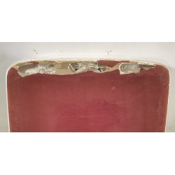 SPECCHIO DESIGN PARETE BAGNO CERAMICA BIANCA 3 LUCI VETRO ANNI 70 MIRROR SPECCHI