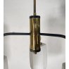 LAMPADARIO DESIGN STILNOVO ANNI 60 OTTONE VETRO LAMPADA SOSPENSIONE VINTAGE