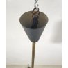 LAMPADARIO DESIGN STILNOVO ANNI 60 OTTONE VETRO LAMPADA SOSPENSIONE VINTAGE
