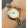 ANTICO OROLOGIO POLSO DORATO epoca 900 OLD GOLDEN POCKET WATCH braccialetto LADY