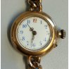 ANTICO OROLOGIO POLSO DORATO epoca 900 OLD GOLDEN POCKET WATCH braccialetto LADY