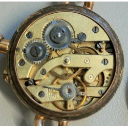 ANTICO OROLOGIO POLSO DORATO epoca 900 OLD GOLDEN POCKET WATCH braccialetto LADY