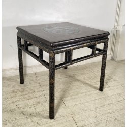 ANTICO TAVOLO CINESE 1800/1900 LEGNO DI ROSA LACCATO CLOISONNE ARTE ORIENTALE