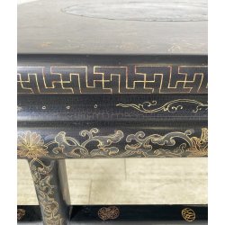 ANTICO TAVOLO CINESE 1800/1900 LEGNO DI ROSA LACCATO CLOISONNE ARTE ORIENTALE